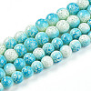 Transparent Baking Paint Glass Beads Strands DGLA-N009-8mm-05-2