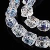 Transparent Electroplate Glass Beads Strands EGLA-N012-13-3