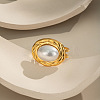 304 Stainless Steel Cuff Open Rings for Women LS-DM4444-3