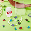 10Pcs 5 Colors Transparent Lampwork Beads LAMP-TA0002-27-7