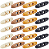 60Pcs 4 Colors 2-Hole Wood Buttons BUTT-GF0004-25A-7
