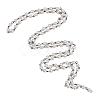 Handmade Round Glass Pearl Beads Chains for Necklaces Bracelets Making AJEW-JB00035-02-2