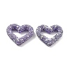 Heart Shape Polymer Clay Rhinestone Beads CLAY-NH0001-09B-08-1