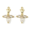 Brass Micro Pave Cubic Zirconia Pendants KK-C107-18B-G-1