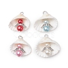 Natural Shell Pendants PALLOY-JF02646-1