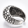 Alloy Glass Cuff Finger Rings RJEW-T006-04C-3