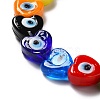 Handmade Evil Eye Lampwork Beads Strands LAMP-E023-07B-09-3