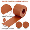 2M Flat Double Face Lychee Pattern Imitation Leather Band LC-WH0010-01C-04-2