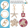 2Pcs 2 Style Colorful Full Rhinestones Pendant Keychain KEYC-WR0001-37-3