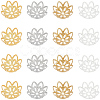 240Pcs 4 Colors Brass Fancy Bead Caps KK-PA0001-27-7