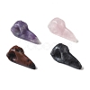 Natural Mixed Gemstone Carved Beak Figurines DJEW-M015-12-1