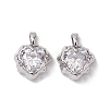 Valentine's Day Brass Micro Pave Clear Cubic Zirconia Pendants KK-K360-22P-1
