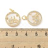Brass Micro Pave Clear Cubic Zirconia Pendants KK-L211-018G-02-3
