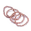 Natural Sunstone Bead Stretch Bracelets BJEW-K213-35-1