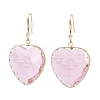 Glass Heart Dangle Earrings EJEW-Q800-19A-KCG-1