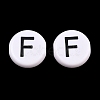 Opaque White Acrylic European Beads AC-CBA3BDD-01F-1