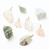 Rough Raw Natural Gemstone Pendants PALLOY-JF00506-1