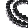 Synthetic Black Stone Beads Strands X-GSR12mmC044-5