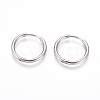 Tarnish Resistant 202 Stainless Steel Huggie Hoop Earrings EJEW-F111A-19mm-P-1