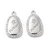 Brass Micro Pave Clear Cubic Zirconia Pendants KK-F871-26P-1