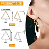 20Pcs 2 Colors Brass Stud Earring Findings KK-BC0008-33-2