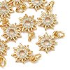 SHEGRACE Brass Clear Cubic Zirconia Charms XGRQ3P150-588G-1