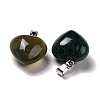 Natural Moss Agate Pendants G-I311-A08-4