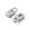 Real Platinum Plated Rhodium Plated 925 Sterling Silver Charms STER-K176-03E-P-3