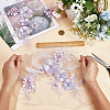 3D Polyester Computerized Embroidery Cloth Sew on Appliques DIY-WH0320-54B-3