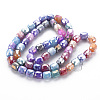 Opaque Baking Paint Glass Beads Strands EGLA-N006-008-B01-2