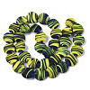 Handmade Frosted Lampwork Beads Strands LAMP-T007-09C-2