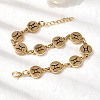 12 Constellations 304 Stainless Steel Link Chain Bracelets BJEW-I239-01G-09-2