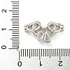 925 Sterling Silver Micro Pave Clear Cubic Zirconia Fold Over Clasps STER-U001-18P-3