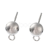 Non-Tarnish 304 Stainless Steel Ball Post Stud Earring Findings STAS-Z035-02P-D-1