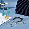 32Pcs 16 Style Ion Plating(IP) 304 Stainless Steel Cord Ends STAS-UN0027-89-3