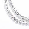 Electroplate Non-magnetic Synthetic Hematite Bead Strands G-Q465-16S-1