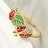 Brass Micro Pave Cubic Zirconia Cuff Rings for Women RJEW-F196-01G-3