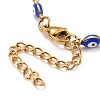 Enamel Horse Eye Link Chains Bracelet BJEW-P271-05G-01-3