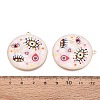 Printed Alloy Enamel Pendants ENAM-N071-12G-03-3