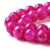 Natural White Jade Imitation Pink Sugilite Beads Strands G-I299-F11-8mm-6