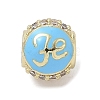 Real 18K Gold Plated Brass Micro Pave Cubic Zirconia Barrel European Beads KK-K368-19G-2