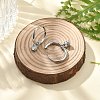 304 Stainless Steel Micro Pave Cubic Zirconia Hoop Earrings STAS-R004-02P-02-3