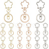 18Pcs 3 Colors Alloy Keychain Clasps KEYC-SC0001-73-1