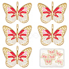 6Pcs Brass Enamel Pendants KK-BBC0021-65B-1