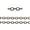 Brass Flat Oval Cable Chains CHC029Y-AB-1