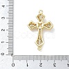Easter Religion Brass Micro Pave Cubic Zirconia Connector Charms KK-T085-18G-G-3