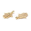 Brass Micro Pave Clear Cubic Zirconia Pendants ZIRC-Z019-25G-NR-3