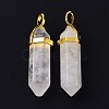 Natural Quartz Crystal Pointed Pendants G-G025-01G-44-2