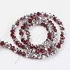 Electroplate Transparent Glass Beads Strands EGLA-A034-T2mm-M02-2