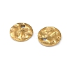 Ion Plating(IP) 304 Stainless Steel Textured Disc Charms STAS-Q336-11A-G-2